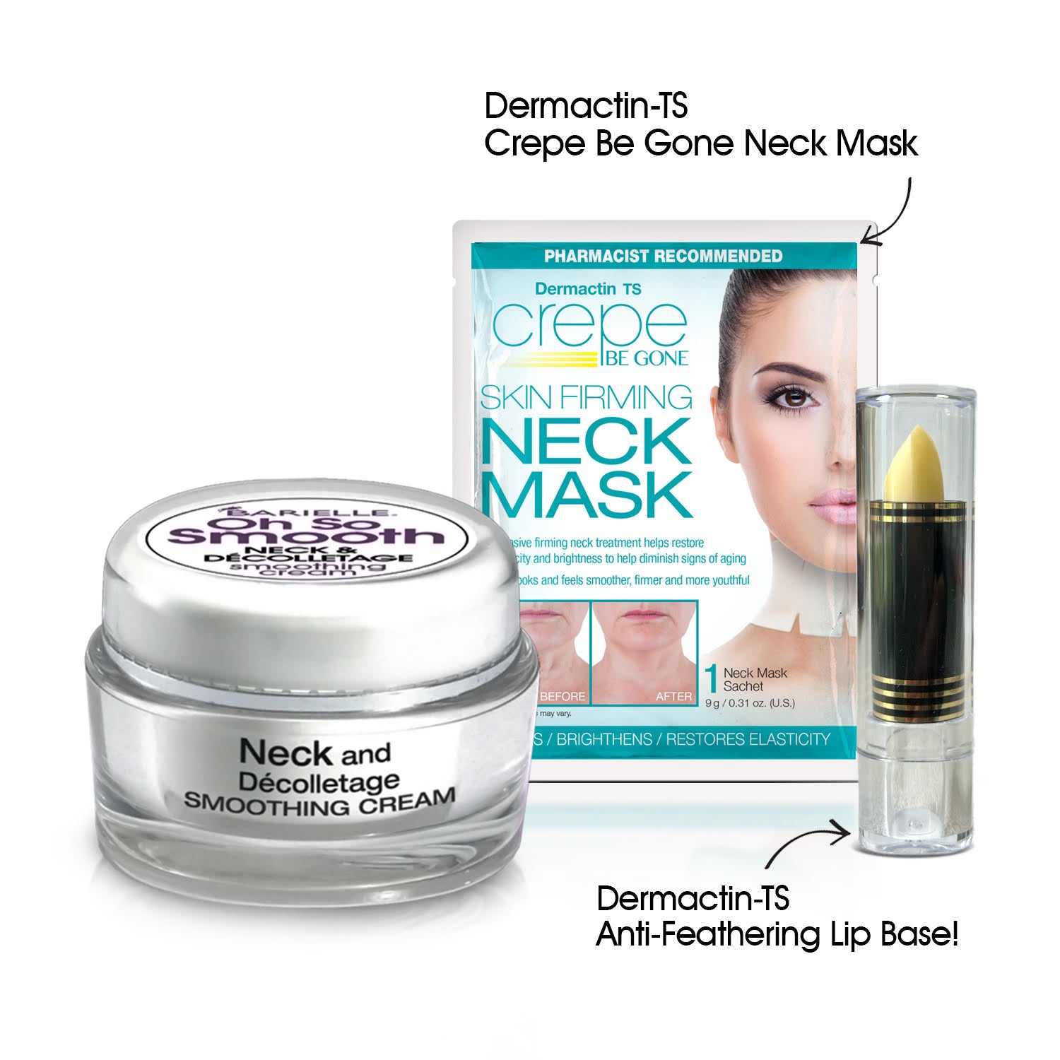 Barielle Farewell Turkey Neck Bundle with Bonus Anti-Feathering Lip Stick 3-PC Set