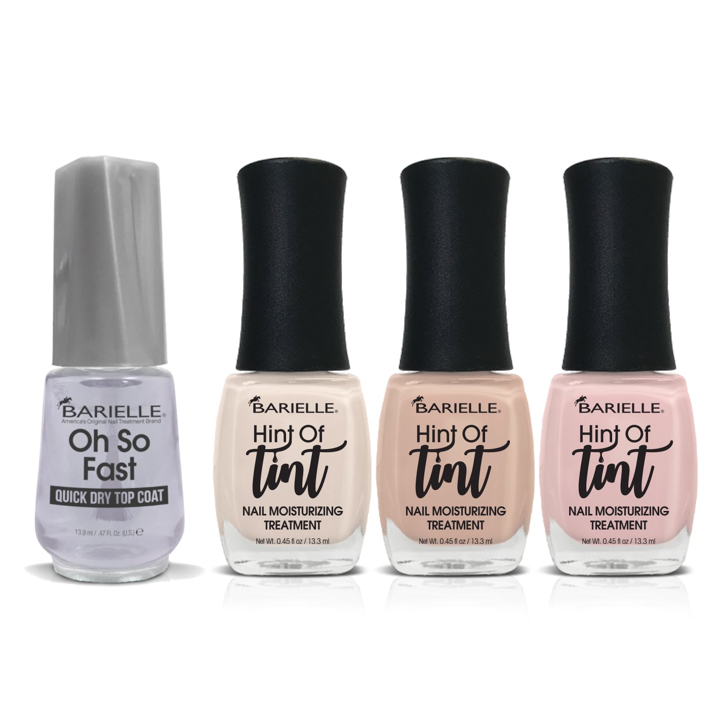 Barielle Hint of Tint with Oh So Fast Top Coat 4-PC Nail Set