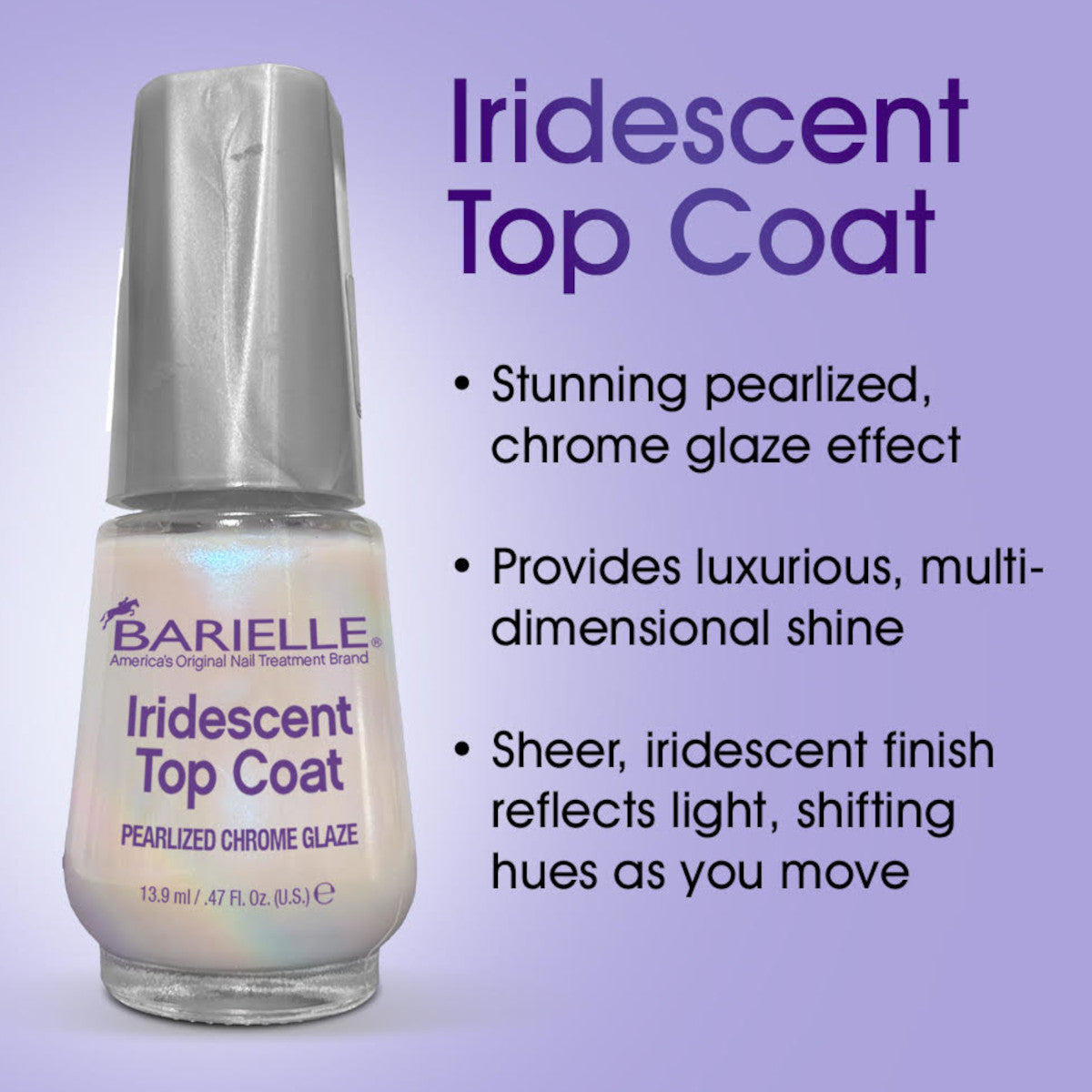 Barielle Iridescent Top Coat .47 oz.