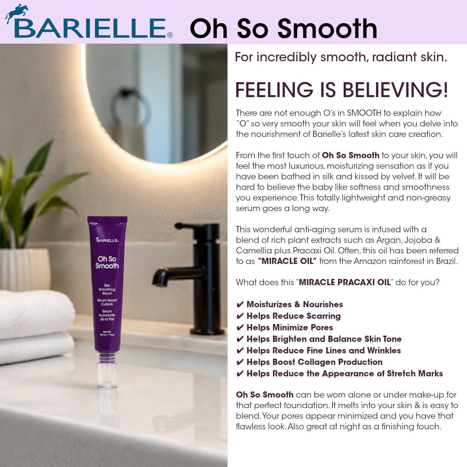 Oh So Smooth Skin Smoothing Anti-Aging Face Serum 1 oz. *New Improved Formula*
