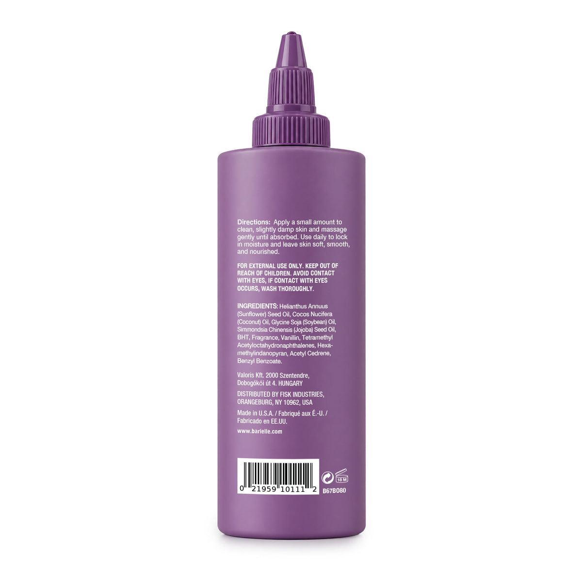 Barielle Vanilla Cashmere Hydrating Body Oil 8 oz.