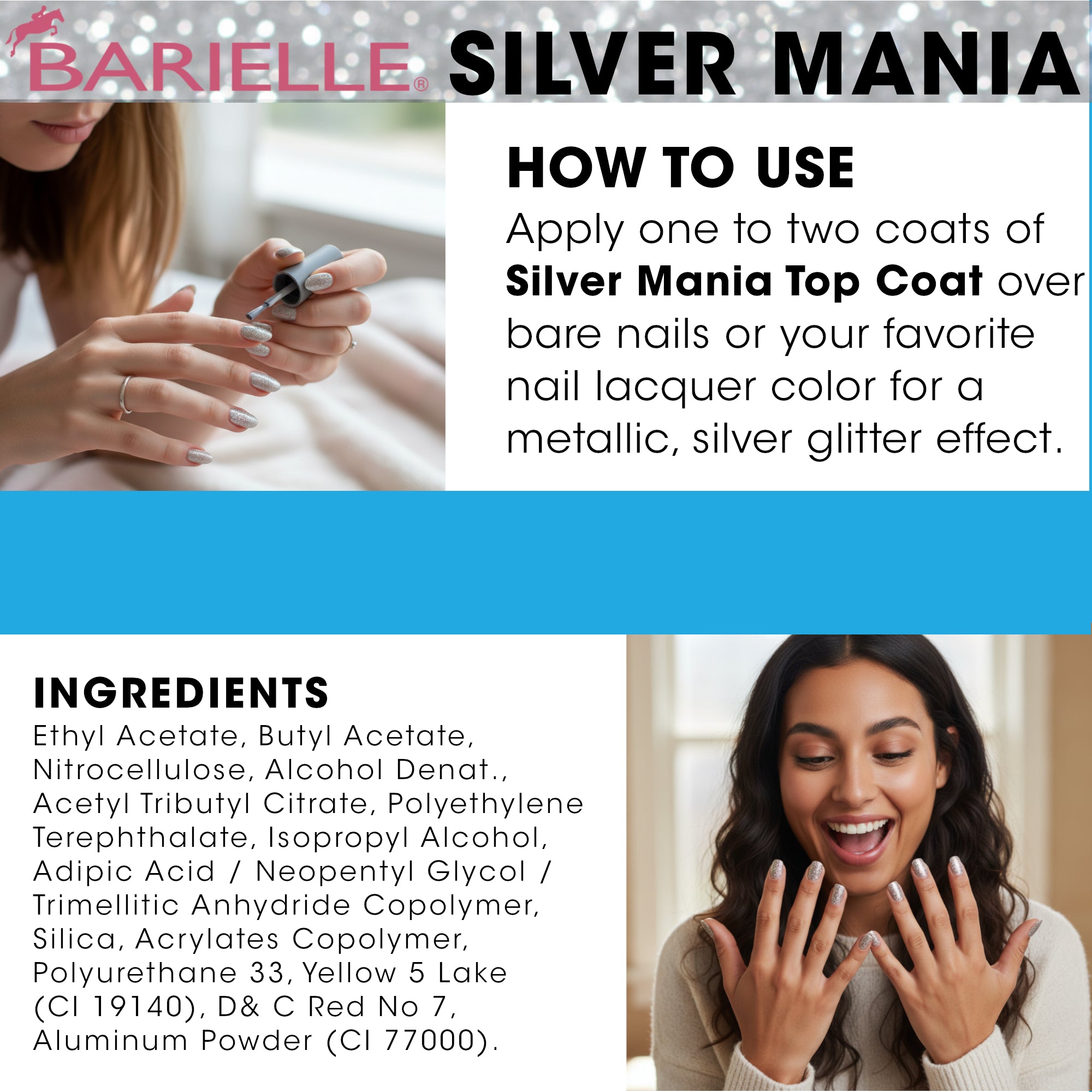 Barielle Silver Mania Top Coat .47 oz.