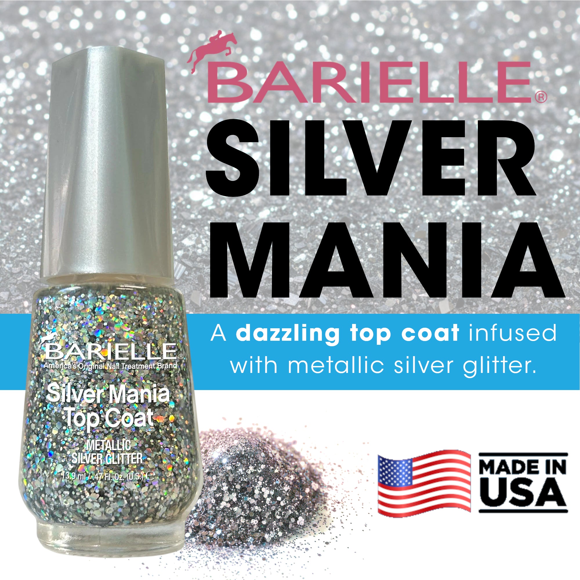 Barielle Silver Mania Top Coat .47 oz.