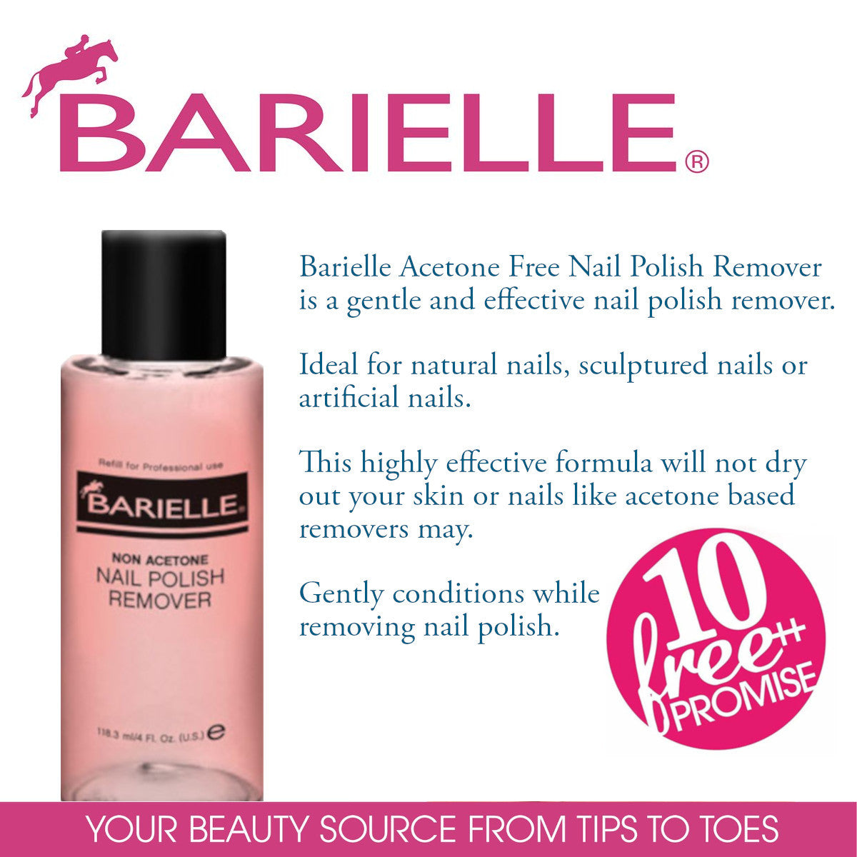 Barielle Acetone Free Nail Polish Remover 4 oz.