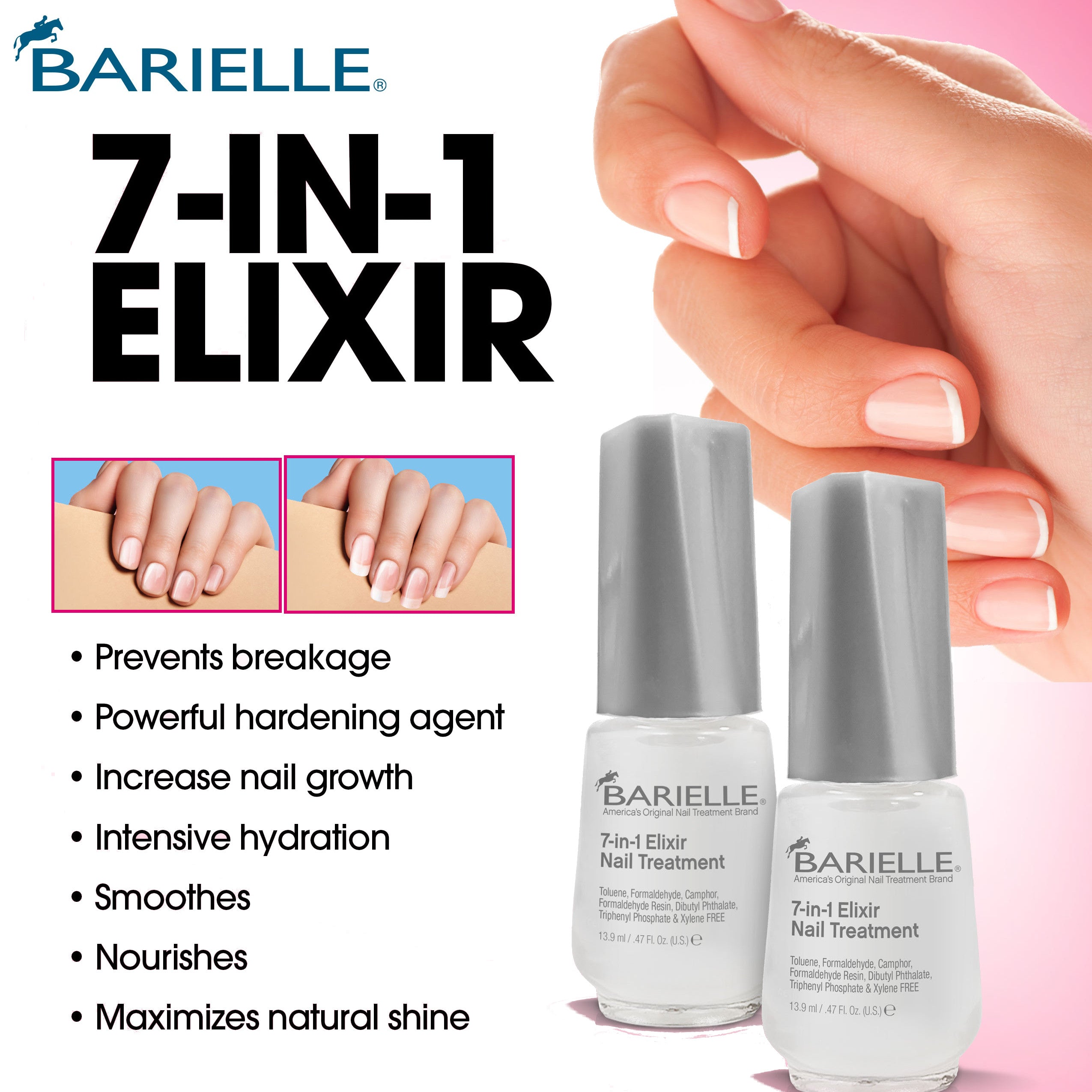 Barielle Miracle Nail Fixers Set: 4PC Nail Strengthening & Treatment Collection