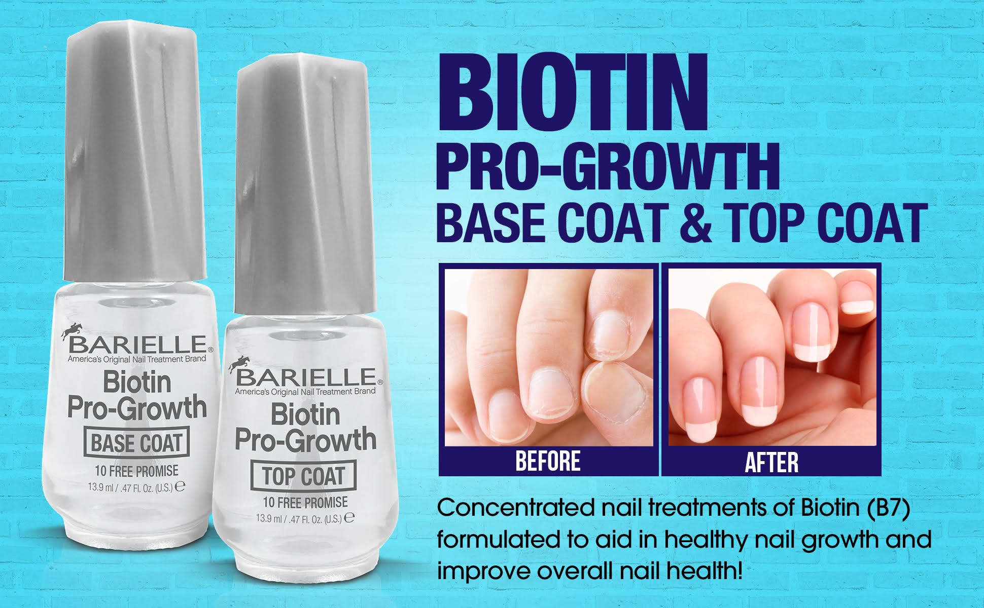 Barielle Biotin Pro-Growth Base Coat & Top Coat 2-PC Set